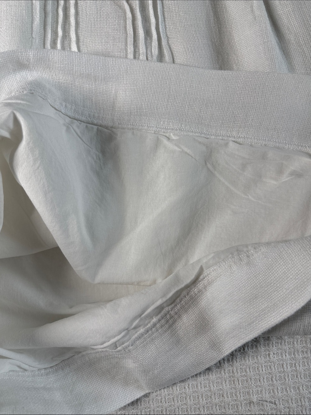 Faherty Gemina white linen tunic shift mini dress coastal beach preppy sz small - Picture 6 of 12